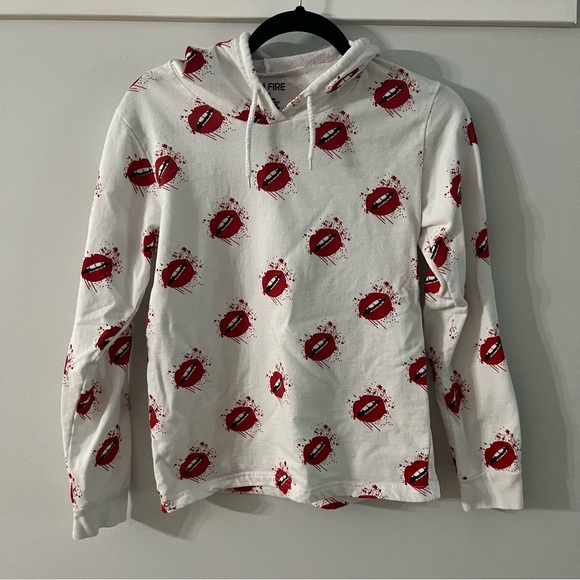 On Fire Rolling Stone Hoodie- Size Medium - Picture 1 of 9